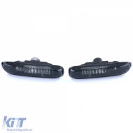 Klare Glas-Seitenblinker mit schwarzem Rauch, Paar, geeignet für BMW 3er E46 98-03-image-6190818
