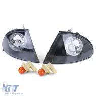Klare Glasblinker mit schwarzem Rauch, geeignet für BMW 3er Serie E46 Sedan Touring 98-01-image-6203051