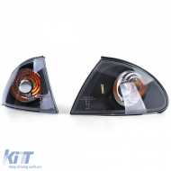 Klare Glasblinker mit schwarzem Rauch, geeignet für BMW 3er Serie E46 Sedan Touring 98-01-image-6203052