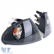 Klare Glasblinker mit schwarzem Rauch, geeignet für BMW 3er Serie E46 Sedan Touring 98-01-image-6203053