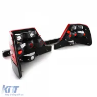 Klare Rücklichter rot schwarz mit Verriegelungsstreifen, geeignet für Mercedes S W140 94-98-image-6190538