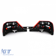 Klare Rücklichter rot schwarz mit Verriegelungsstreifen, geeignet für Mercedes S W140 94-98-image-6190539