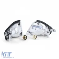 Klarer Glaskennzeichen mit Chrom-Paar geeignet für Mercedes SL R129 89-01-image-6193058