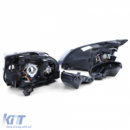 Klarglas Scheinwerfer Schwarz Set Rechts Links für Ford Focus II 2004-2008-image-6209317