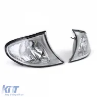 Klarsichtglas-Blinkleuchten-Set mit Chrom, geeignet für BMW 3er E46 Limousine Touring 01-05-image-6195250