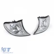 Klarsichtglas-Blinkleuchten-Set mit Chrom, geeignet für BMW 3er E46 Limousine Touring 01-05-image-6195251