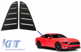 Klasikés grílies pleurikón parathvron Quarter katállhles gia Ford Mustang Mk6 VI Sixth Generation (2015-2019) Mat Mavro-image-6048367