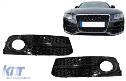 Ködlámpa oldalsó rács AUDI A4 B8 8K (2007-2011), S4 Dizájn, fekete-image-6068036