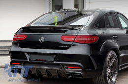 Kofferraumspoiler für Mercedes GLE Coupe C292 2015-2018 Klavier Schwarz-image-6044135