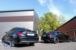 Kofferraumspoiler Heckspoilerflügel für Mercedes C-Klasse W205 2014-2020 Glänzend Schwarz-image-6073555
