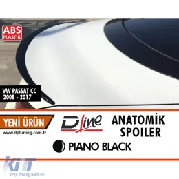 image-9-Kofferraumspoiler Passat CC Spoiler Klavier Schwarz ABS / 2012-2017