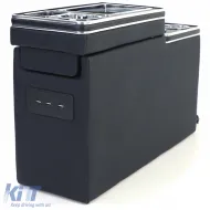 Komfortmittelkonsole mit Stauraum und USB, schwarzes Leder, geeignet für VW Bus T5 T6 ab 03-image-6197767