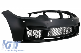 Komlett body kit BMW F30 (2011-2019) EVO II M3 CS dizájn, ködlámpák nélkül, első sárvédőkkel, motorháztetővel és szénszálas kupufogóvégekkel-image-6065955