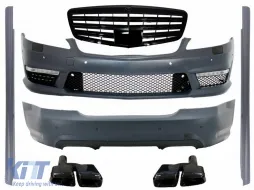 image-71-Komplet karoserije pogodan za MERCEDES Benz V221 S-Klasa 2005-2011 S63 S65 A-dizajn sa nastavak auspuha-izduvi crna Edition