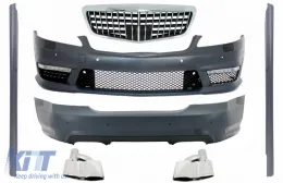 image-6-Komplet karoserije prikladan za MERCEDES Benz W221 S-Klasa (2005-2012) Prednji/stražnji Branik s Poklopci svjetiljki i bočnim pragovima S63 S65 Dizjan