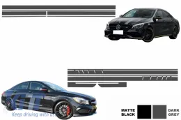 image-17-Komplet naljepnica s bočnim naljepnicama i gornji dio poklopca motora, krovna vrata prtljažnika, tamnosiva, prikladna za Mercedes CLA W117 C117 X117 (2013-2016) W176 (2012-2018) 45 Dizjan Izdanje 1