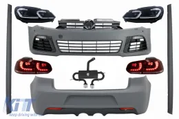 image-33-Kompletan Body Kit prikladan za VW Golf VI 6 MK6 (2008-2013) R20 Dizjan s ispušnim sustavom Catback