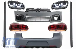 image-0-Kompletan Body Kit prikladan za VW Golf VI 6 MK6 (2008-2013) R20 Dizjan s Prednja svijetla LED RHD i stražnjim svjetlima Dynamic Turning Light