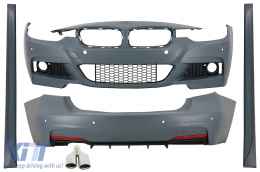 image-18-Kompletan karoserijski komplet prikladan za BMW serije 3 F30 (2011-2019) M-Technik Dizjan s vrhom prigušivača ispušnih plinova