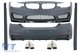 image-74-Kompletan karoserijski komplet prikladan za BMW serije 4 F32 F33 (2013-naviše) M4 Dizjan Kupe Kabrio s vrhovima ispušnog lonca M-Power Chrome