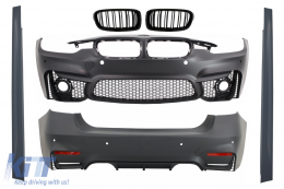 image-67-Kompletan karoserijski komplet prikladan za BMW serije 3 F30 (2011-2019) EVO II M3 CS Dizjan s bubrežastim Maske s Dvostruka pruga M dizajn Piano crna