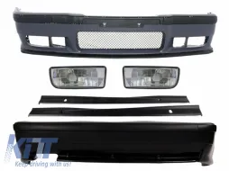image-55-Kompletan karoserijski komplet prikladan za BMW serije 3 E36 1992-1998 M3 Dizjan sa svjetlima za maglu kromiranim bočnim pragovima