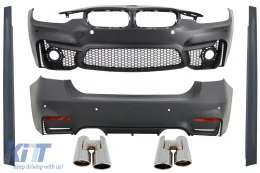 image-64-Kompletan karoserijski komplet prikladan za BMW serije 3 F30 (2011-2019) s kromiranim vrhovima ispušnog lonca EVO II M3 Dizjan