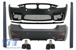 image-17-Kompletan karoserijski komplet prikladan za BMW F30 (2011-2019) s dvostrukim vrhovima prigušivača ispušnih plinova od Karbosnko vlakno EVO II M3 CS Stil bez Svijetla za maglu/maglenke