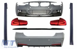 image-51-Kompletan karoserijski komplet prikladan za BMW serije 3 F30 (2011-2019) sa Spojler prtljažnika i LED stražnjim svjetlima Dinamičko sekvencijalno svjetlo za skretanje M-Perfomance dizajn