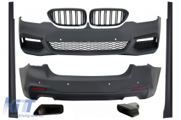 image-39-Kompletan karoserijski komplet prikladan za BMW serije 5 G30 (2017. i gore) sa središnjim bubrežastim Maske i vrhovima ispušnog lonca M-Tech Dizjan bez Distronic