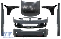 image-3-Kompletan karoserijski komplet prikladan za BMW serije 4 F32 F33 (2013-2017) M-Perfomance dizajn s crnim Prednji blatobran branicima i poklopcem Poklopc motora/ hauba