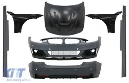 image-23-Kompletan karoserijski komplet prikladan za BMW serije 4 F32 F33 (2013-02.2017) M-Perfomance dizajn s Prednji blatobran crnim i Poklopc motora/ hauba
