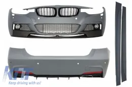 image-74-Kompletan karoserijski komplet s bubrežastim Maske prikladan za BMW serije 3 F30 (2011-2019) M-Perfomance dizajn s dvostrukim difuzorom zraka