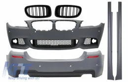 image-17-Kompletan karoserijski komplet s dvostrukim izlaznim difuzorom i središnjim Maske Maske za bubrege prikladne za BMW serije 5 F10 (2011-2017) M-Technik Dizjan