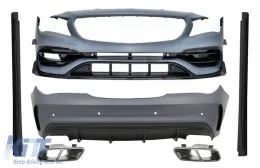 image-24-Kompletan karoserijski komplet s kromiranim vrhovima prigušivača ispušnog sustava prikladan za Mercedes CLA C117 W117 (2013-2018) Facelift CLA45 Dizjan
