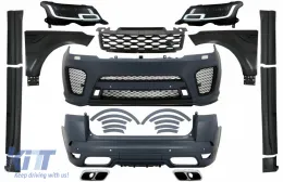 image-44-Kompletan komplet karoserije s LED Prednja svijetla prikladan za Range Rover Sport L494 (2013-2017) konverzija u 2019 SVR Dizjan