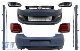 image-48-Kompletan komplet karoserije s Prednja svijetla i stražnjim svjetlima Full LED prikladnim za VW Polo 6R (2009. kasnije) R-Line Dizjan