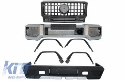 image-37-Kompletan komplet karoserije za pretvorbu prikladan za Mercedes G-klasu W463 (1989-2017) G63 G65 Dizjan s prednjom rešetkom Panamericana All Piano crna