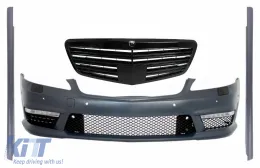 image-58-Kompletan sklop prednjeg Branik sa središnjom rešetkom pogodan za Mercedes S-klasu W221 (2005-2010) S63 S65 Dizjan i bočne pragove Duga verzija