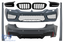 image-53-Komplett Bodykit für BMW 5 G30 2017+ M5 Look Spiegelabdeckungen Gitter Glänzend schwarz
