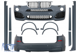 image-51-Komplett Bodykit für BMW X3 F25 LCI 2014-2017 M-Look Gitter Schwarz Silber
