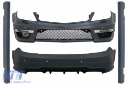 image-71-Komplett Bodykit für Mercedes C W204 2007-2015 C63 Facelift Look Seitenschweller