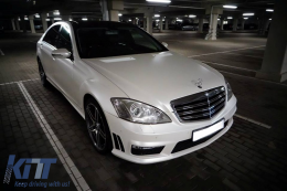 
Komplett S63 S65 body kit MERCEDES-Benz S-osztály W221 balkormányos (2005-2013) modellekhez, Facelift hűtőráccsal és kipufogóvégekkel-image-6077137