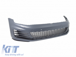 Komplettes Kit für VW Golf 7 VII 2013-2016 GTI Look Kühlergrill Rote Einfügungen-image-6000139