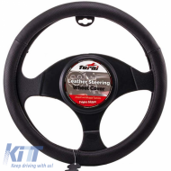 image-20-Kormányvédő bőr hatású fekete kicsi 36cm
