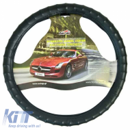 image-22-Kormányvédő műbőr, felpattintható, fekete, közepes 38cm