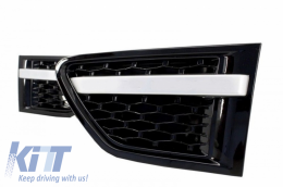 Középső hűtőrács és oldalsó szellőző szett Land Rover Range Rover Sport Facelift (2009-2013) L320 Autobiography Look teljesen fekete-image-6006757