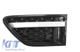 Középső hűtőrács és oldalsó szellőző szett Land Rover Range Rover Sport Facelift (2009-2013) L320 Autobiography Look teljesen fekete-image-6006758