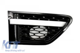 Középső hűtőrács és oldalsó szellőző szett Land Rover Range Rover Sport Facelift (2009-2013) L320 Autobiography Look teljesen fekete-image-6006759