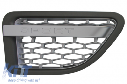 Középső hűtőrács és oldalsó szellőző szett Land Rover Range Rover Sport (2005-2008) L320 Autobiography Look ezüst-image-6020595